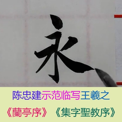 陈忠建临写王羲之集字圣教序 兰亭序视频书法教学毛笔字讲座