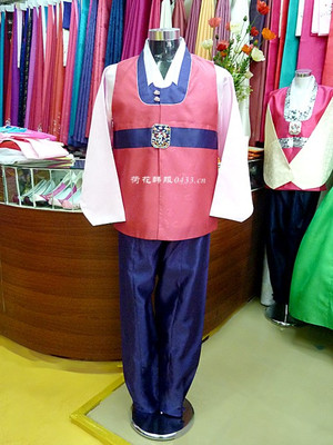 韩国原装进口面料男士婚礼韩服/朝鲜族传统服装/n62