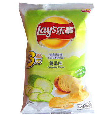 lay's乐事薯片袋装40g克清新黄瓜味亿滋休闲零食全国多省20包包邮