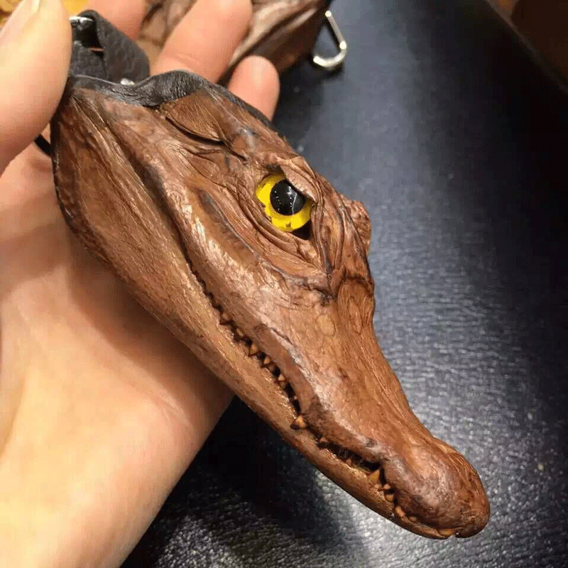 鳄鱼头挂件