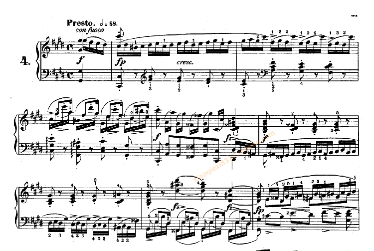 肖邦钢琴练习曲4 op10 no4 激流 升c小调 c minor torrent