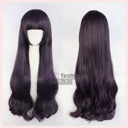 taobao agent 飞炫|魔卡少女樱 大道寺知世 发尾卷 紫黑灰 知世 cosplay假发