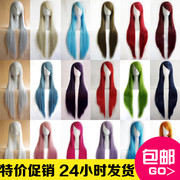 taobao agent 80cm 长直发cosplay假发万用女 动漫假发 包邮 接发片