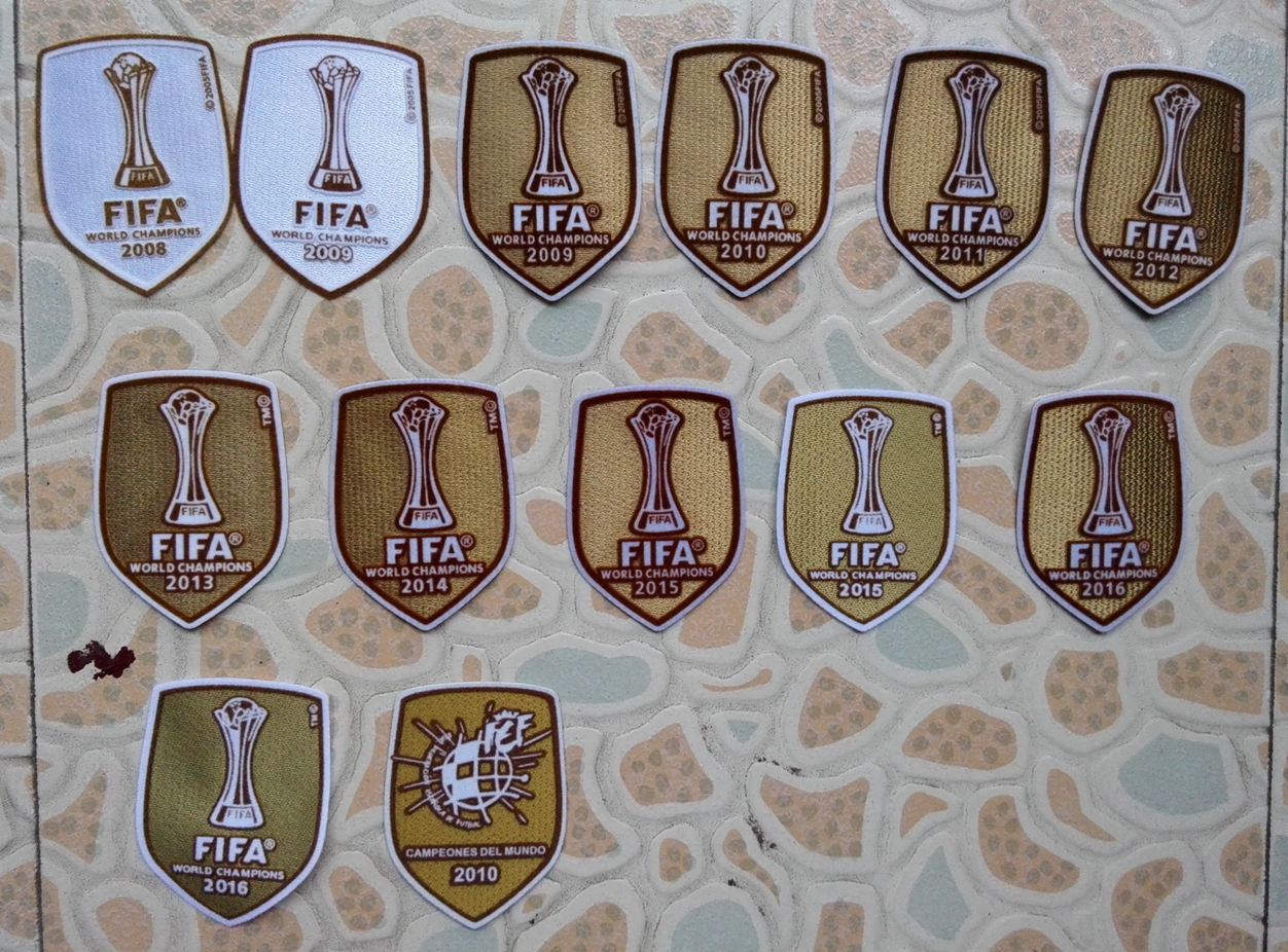 世俱杯冠军章200820092010201120122013201420152016曼联布贴徽章