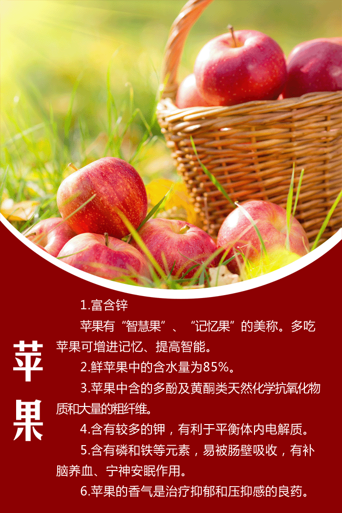 展板海报画印制cs08超市卖场水果店红富士苹果简介海报