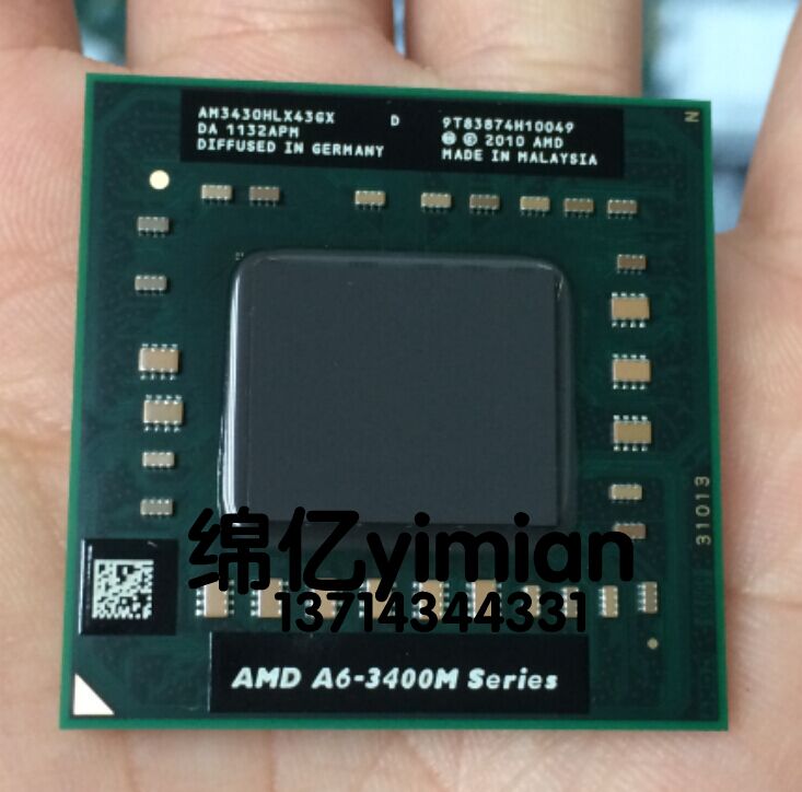 amd a6-3430mx am3430hlx43gx 四核cpu pk a8-3510mx a8-3530m