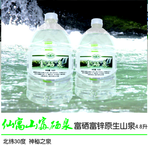 仙寓山富硒泉4.8l 2桶整箱 来自中国长寿村大山村的矿泉水 包邮