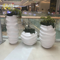 Hot sale glass fiber reinforced plastic thread combination flowerpot vase shopping mall hotel decoration beautiful Chen ornaments landing large flower jar