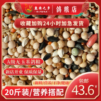 Corn-free pigeon food 20 pounds of class A nutrition flying feed bird food Carrier pigeons watching pigeons racing pigeons bird food