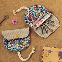 Cloth Art Cute Girls Large Capacity Car Key Bag Zero Money Lock Spoon Bag Door Forbidden Card Bag Cashier Bag Cramp Rope Style