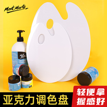 Montmart Palette Oval Acrylic Palette Textile Pigment Color Painting Tool