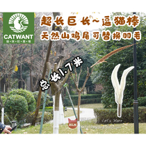 Cat Wang Farm super long rod Giant long pheasant feather lengthened funny cat rod replaceable feather interactive toy