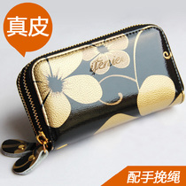 Genuine Leather Key Bag Women Multifunction Korea Cute Short calf leather small handbag double zipped zero wallet Mini new