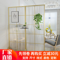 Nordic black frame Net red screen partition wall living room bedroom dining room office modern simple iron decoration porch