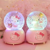 Girl heart cute snowflake crystal ball music box lighting girl gift girlfriend children birthday gift Valentines Day