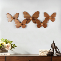 Free Punch Creative Hanger Bedroom Hanging Hanger Wall-mounted Wall-mounted Wall Solid Wood Cloister Hangguan Viscose Strong Hook