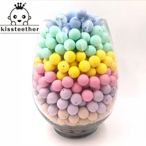 6 colors water-cooking silicone beads 12mm Baby grindstone beads Beads Handmade String Beads Candy Color Silicone Round Beads