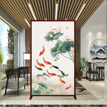 Chinese screen modern partition home bedroom living room hotel mobile seat screen solid wood porch decoration