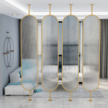 Nordic light luxury screen partition rotatable tempered Changhong glass Simple living room blocking wall Bedroom decoration Household