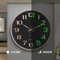 Creative luminous wall clock living room home fashion atmosphere clock Wall quartz clock modern simple light luxury hanging watch
