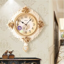 European home wall clock living room pendulum clock fashion light luxury wall watch quartz clock silent clock Wall Bell ornaments