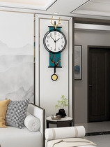 New Chinese timepiece hanging clock Living room Home Fashion creative China Wind light luxury modern minimalist hanging wall Silent Clock