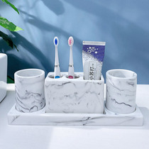 Simple electric toothbrush holder set Household toothpaste storage box mouthwash cup creative bathroom free hole storage rack