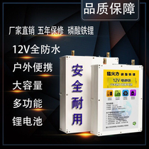 Large capacity 12V14 6V 100Ah60 Ammonium lithium iron phosphate battery cell with inverter outdoor waterproof battery