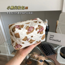 ins cute bear cosmetic bag female portable large capacity large 2021 new premium niche travel storage bag