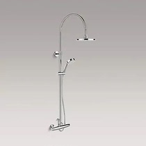 Corle Allevi double shower head with arched shower column