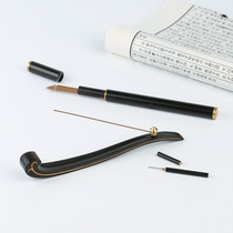 Mahogany Zen line incense insert incense holder Household indoor tea ceremony Creative sandalwood stove set Wooden lying incense insert incense holder