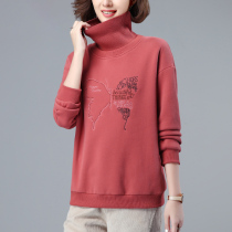 Add velvet vests women's high collar 2022 spring and autumn new ladies sports casual coat middle-aged mother padded coat tide