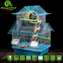 Budgerigar bird cage Peony bird pearl breeding Large small villa cage Wrought iron metal bird cage