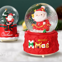 Christmas crystal ball snow spinning music box children Christmas Eve girl birthday gift Christmas tree Music Box