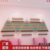 Nordic nail shop Nail oil glue shelf Wall-mounted wall shelf Wrought iron nail polish rack Nail display rack