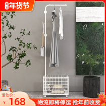 Clothes coat rack ins Net red hangers floor bedroom home corner rack pulley mobile clothing store