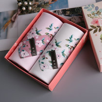 He Mu Ji Flower Chihiro Lady Cotton Handkerchief Small Handkerchief Cotton Square Ancient Wind Sweat New Years Day Gift