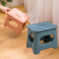 Folding stool portable outdoor small stool household plastic Maza adult simple fishing chair train small bench