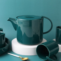 Creative Nordic ceramic tea set simple household teapot with tray light luxury coffee pot water cup gift