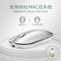 (Bluetooth Wireless) mouse does not require receiver mute Portable Mini Rechargeable Dual Mode 5 0 suitable for Apple second generation mobile phone ipad tablet mac notebook girl cute Universal