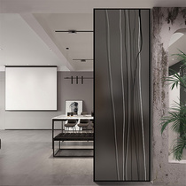 Light luxury minimalist glass screen partition Room entrance wall Small apartment Modern simple living room block bathroom