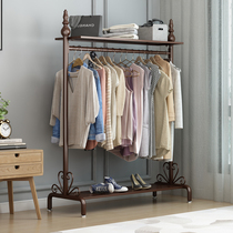 Hanging clothes rack floor bedroom single pole balcony cool clothes hanger indoor clothes drying Rod household simple clothes hat shelf