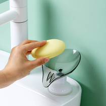 Soap box soap rack kitchen non-perforated toilet bathroom vertical suction disc detachable drain rack