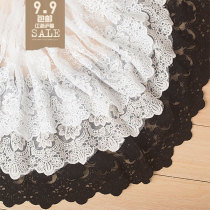 High quality black and white butterfly love flower lace mesh lace embroidery clothing accessories homemade wedding materials bedding home