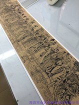 1:1 Buddhist statue painting authentic copy high Qing Tang Wu Daozi eighty-seven fairy scroll 30x407cm spot