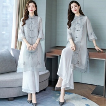 (China) wind) even) clothing) group) change) good) 2022) new) flag) robe) set) outfit) two) set)