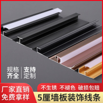 5mm wall panel Aluminum alloy closing strip Metal edging card strip crimping strip I-word skirting waist line Yang angle light belt