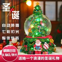 Christmas tree rotating crystal ball Snow Music Box Music Box Music Box Music box creative children girlfriend male and female birthday exquisite gift