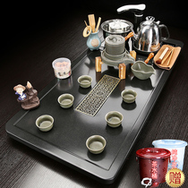 Complete set of high-end tea tea set set home living room fully automatic integrated kung fu tea table tray tea cup light luxury