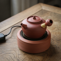 Chaozhou Sandstone Red Clay side to put the boiling kettle urgently in pot charcoal stove electric pottery stove to cook teapot Chaoshan workers tea furniture